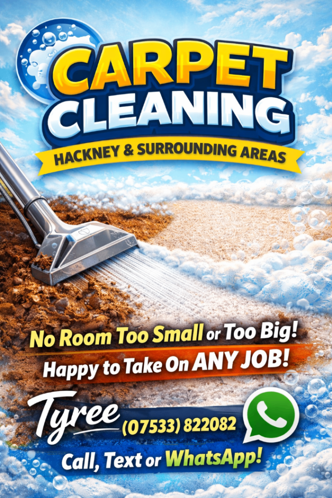 Carpet Cleaning Service – Hackney & Surrounding Areas 🧼