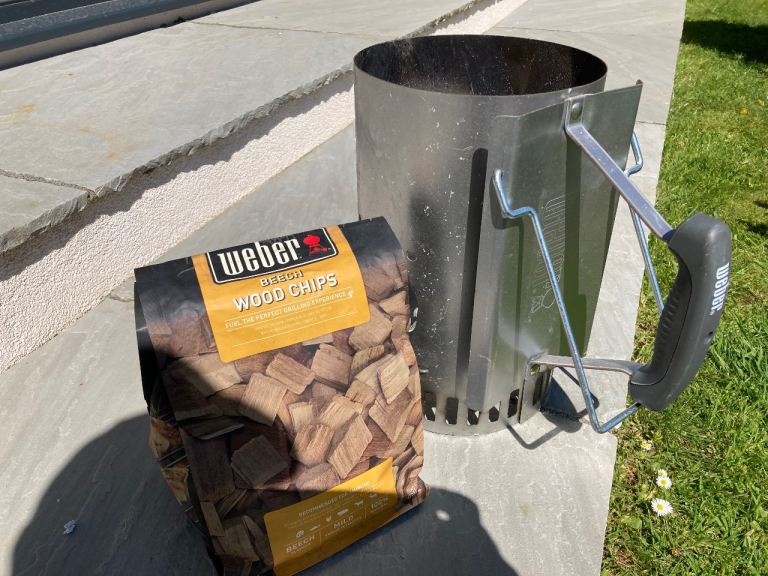BBQ Charcoal Lighter and wood chips