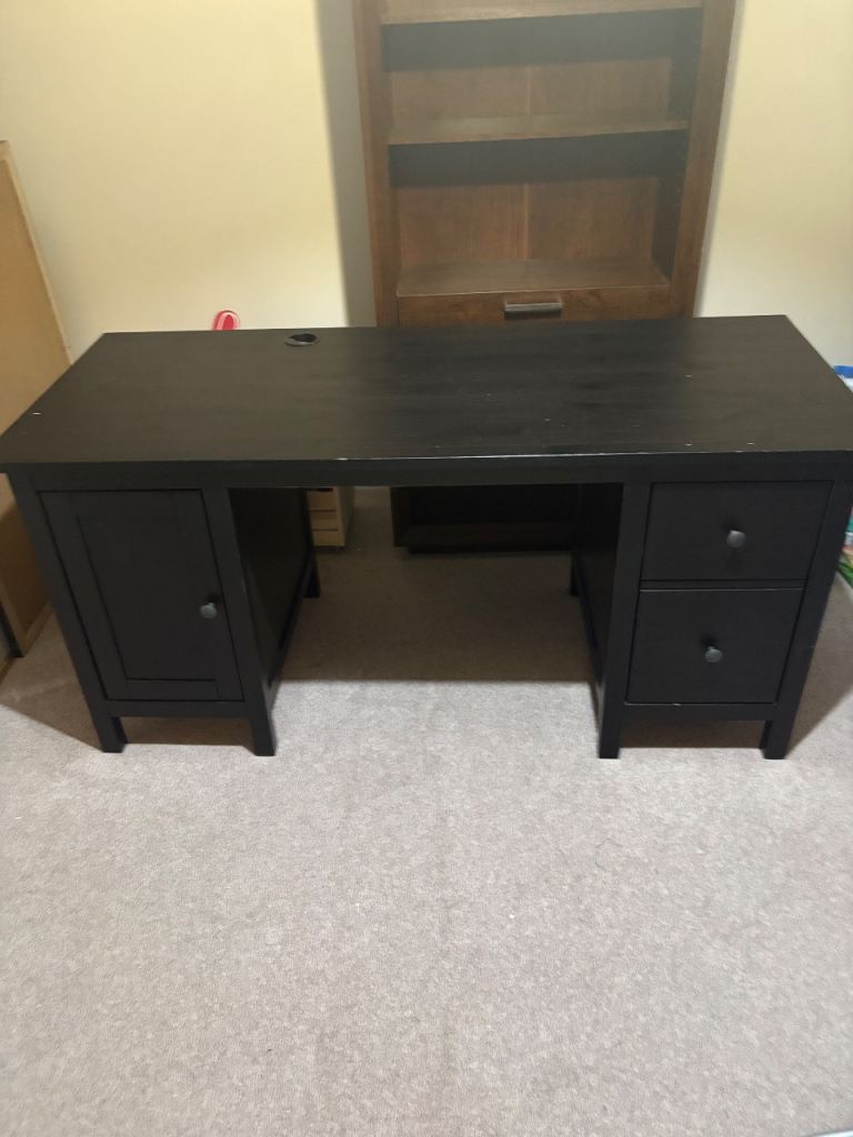 IKEA desk with cupboard and 2 drawers