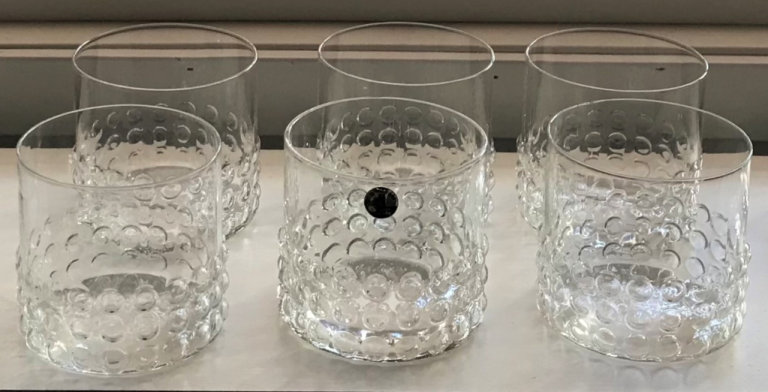 VINTAGE Set of 6 Grappo Tumbler Glasses Nanny Still Designer Art Finland