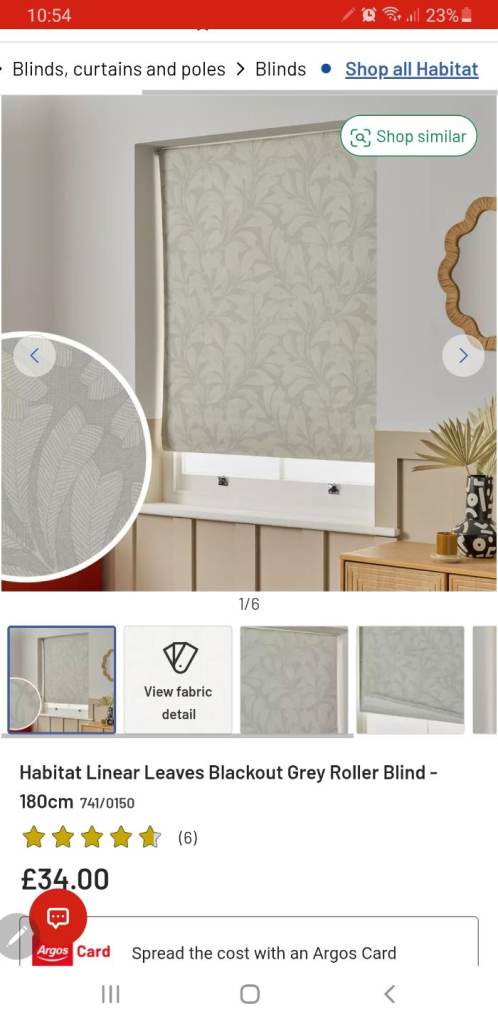 Grey blackout blind