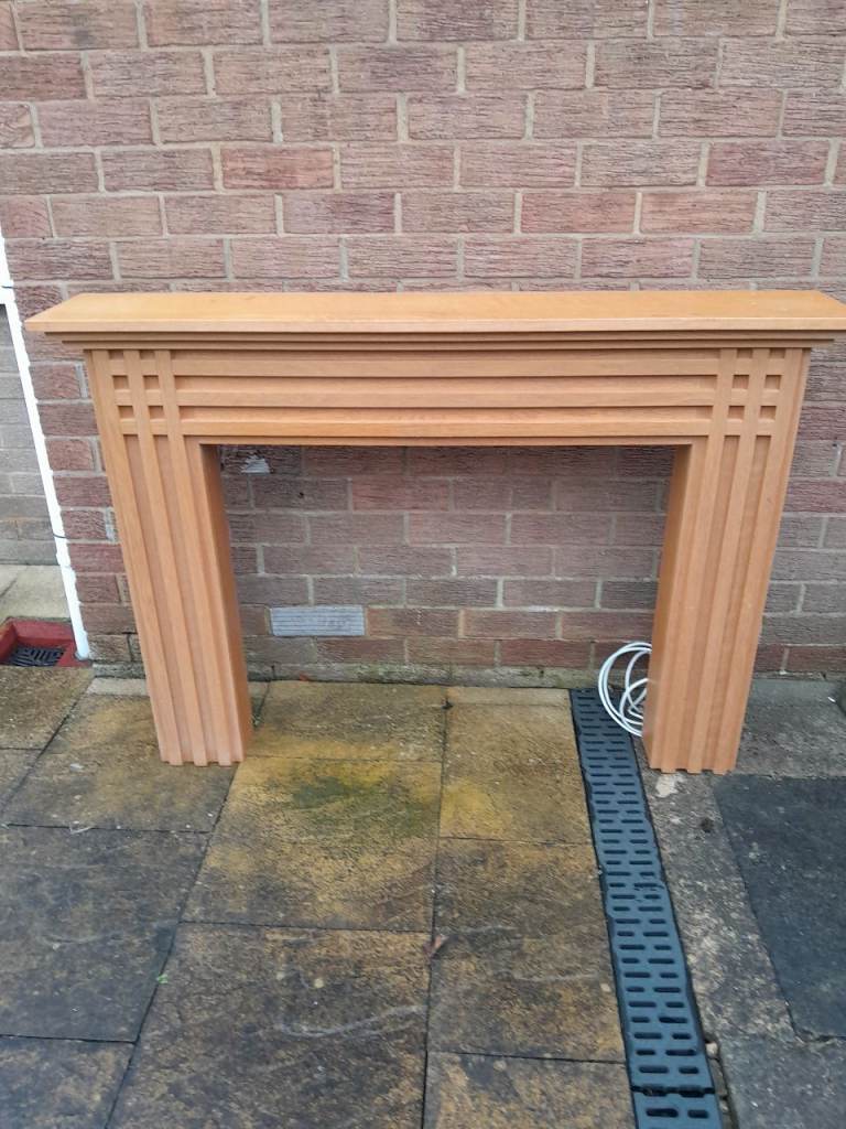Wooden Fire Surround with lights 