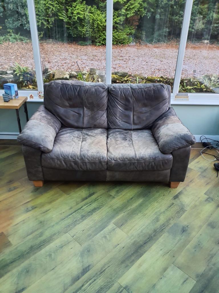 Free brown leather sofa