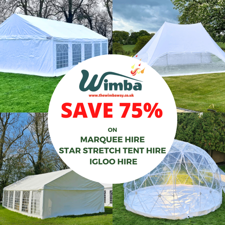 SAVE 75% - Marquee Hire / Star Stretch Tent Hire / Garden Igloo Hire / Table & Chair Hire