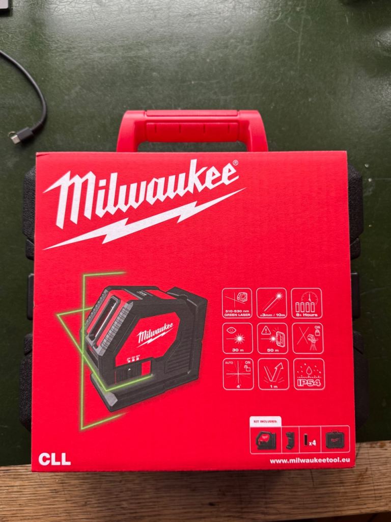 MILWAUKEE 4933478753 CLL -C ALKALINE GREEN CROSS LINE LASER
