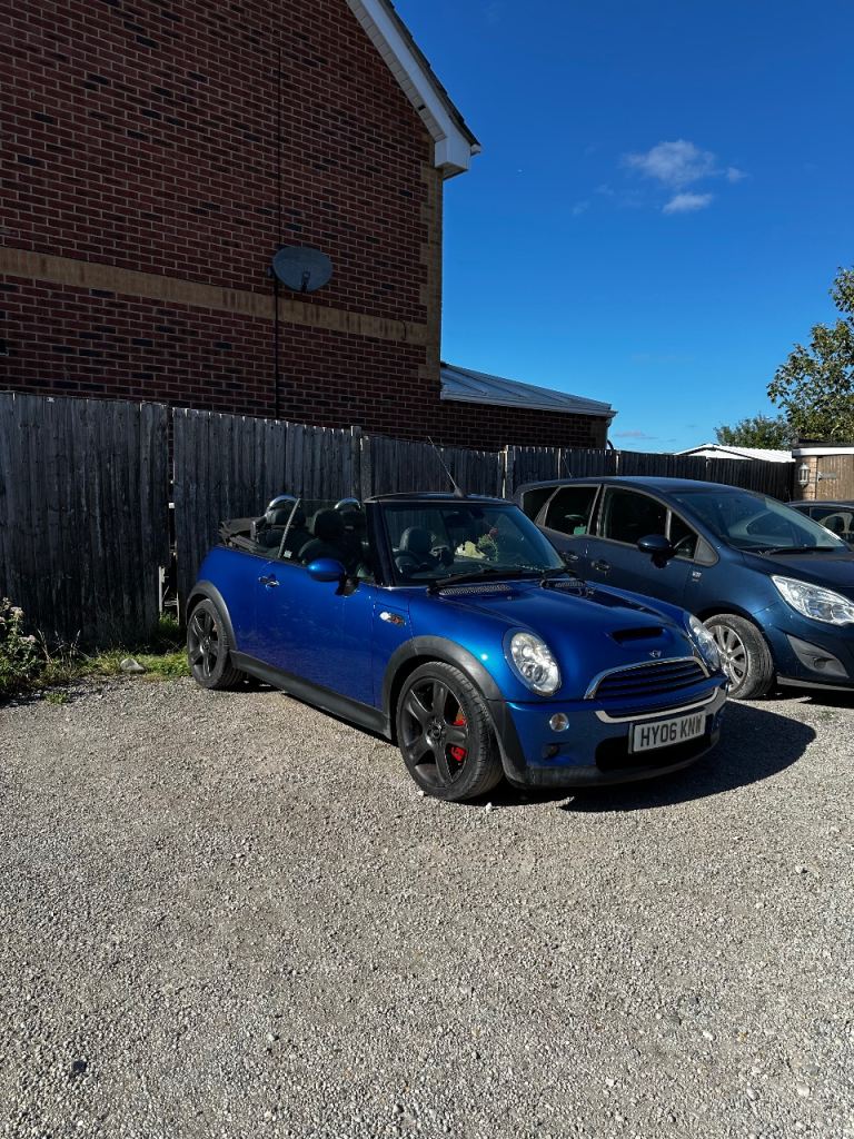 RARE Mini Cooper R52 JOHN COOPER WORKS 210 Convertible, 2006, Blue very high spec £2000 ONO 
