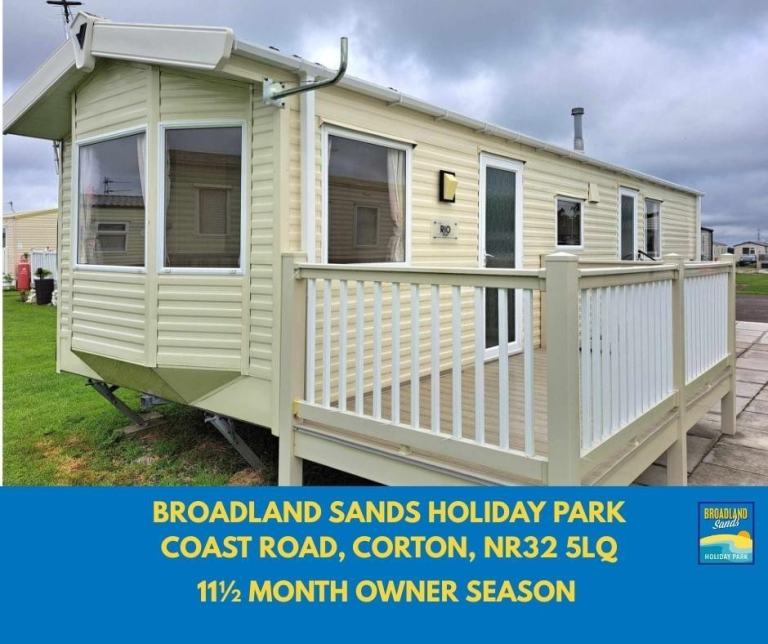 STATIC CARAVAN WITH DECKING FOR SALE AT BROADLAND SANDS HOLIDAY PARK!