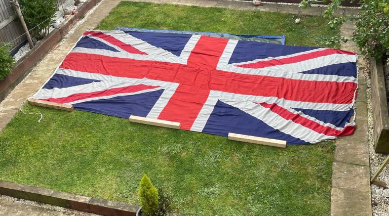 Huge Sewn Union Jack Flag
