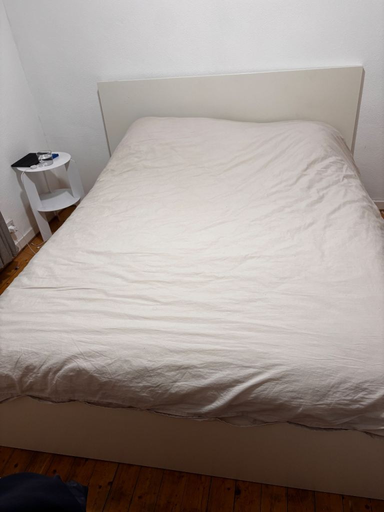 IKEA malm white bed frame king size + drawers 