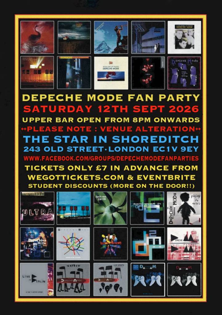DEPECHE MODE FAN PARTY @ The Star In Shoreditch, London