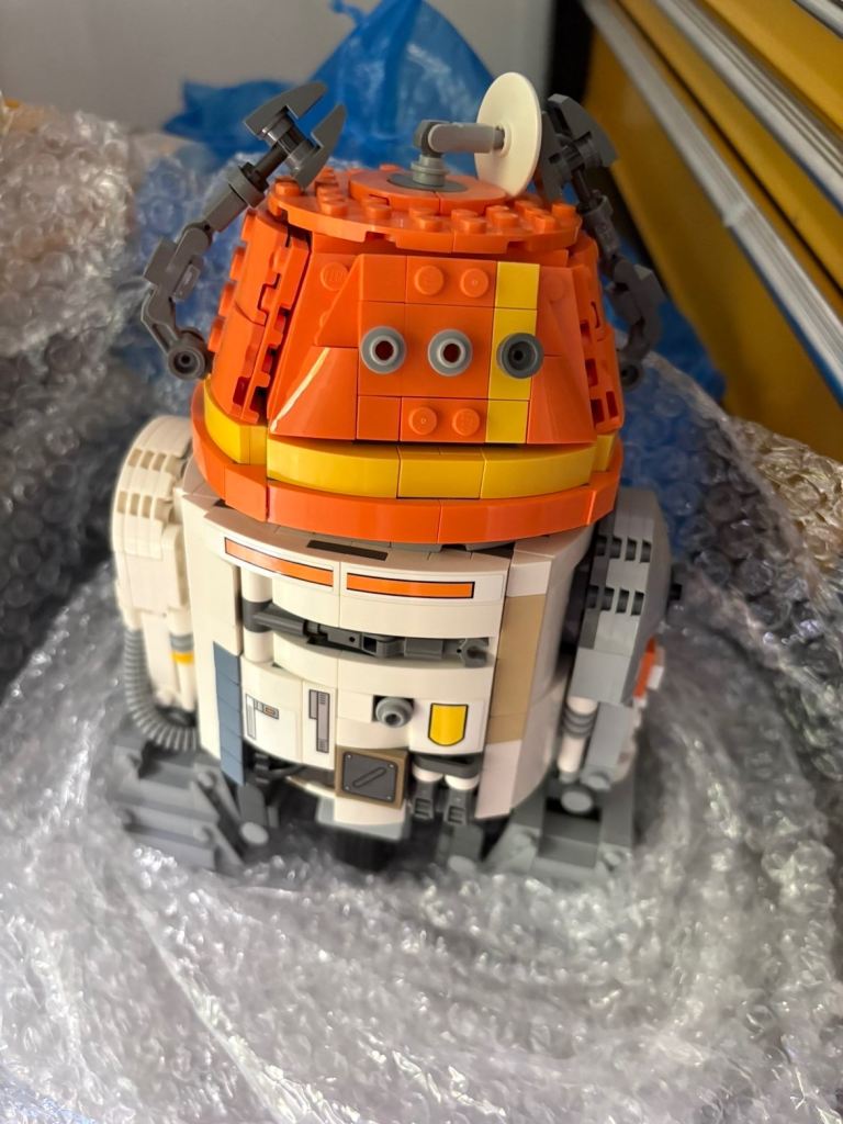 LEGO Star Wars Chopper Droid Figure – Orange & White, Good Condition