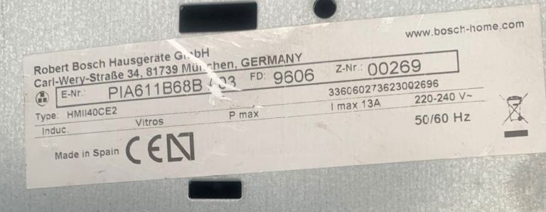 Bosch Induction hob for spares or repairs