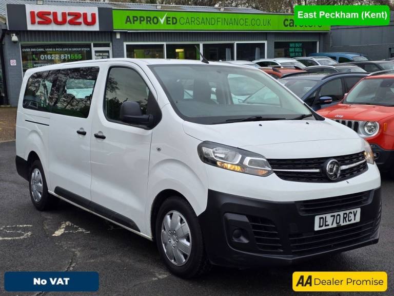 2020 Vauxhall Vivaro Life White Euro 6 9-seater with 56,143 miles, 6-Speed Manual, Bluetooth, Cru...