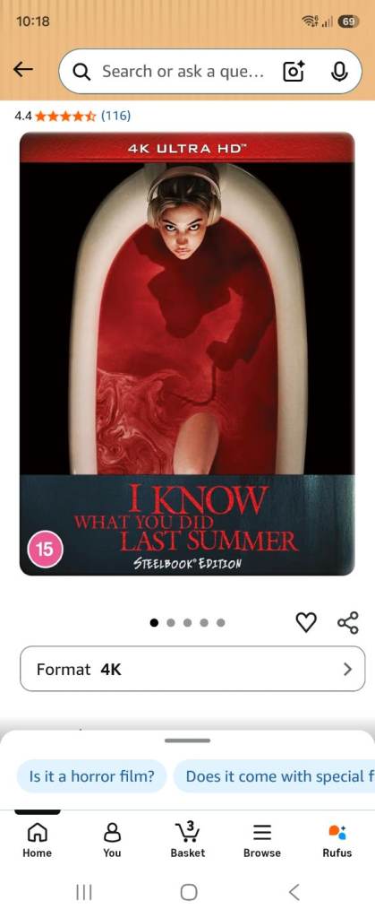 I Know What You Did Last Summer 4K Blu-ray - NEW Steelbook