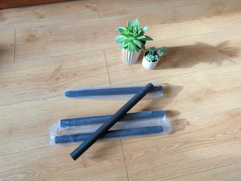 FREE - Heavy Duty Closet Rod – Black, Extendable - NEEDS FITTINGS