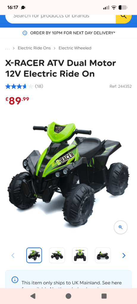 X-RACER ATV 12V Electric Ride On – Dual Motor