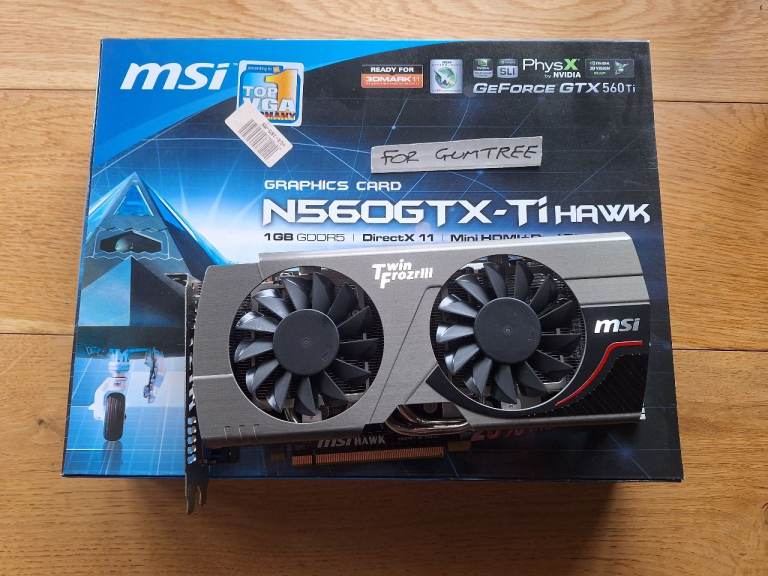 image for MSI (nVidia) GTX560Ti Hawk 1GB GDDR5 Graphics card for sale