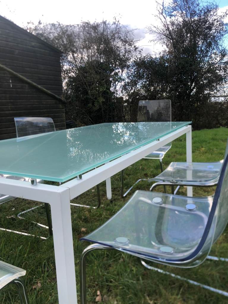 Only sold as bundle: John Lewis set of 1 dinning table, 6 regular chairs 2 cocktail chairs