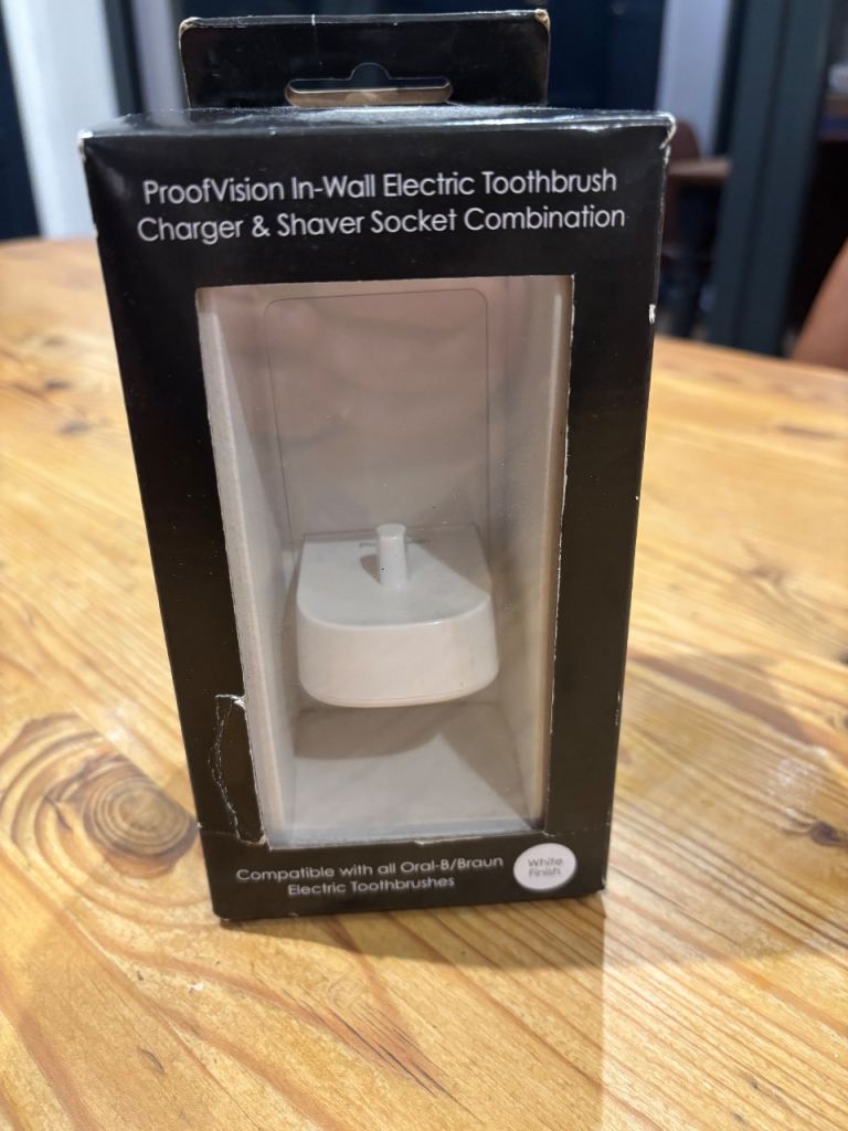 Wall mounted electric toothbrush charger