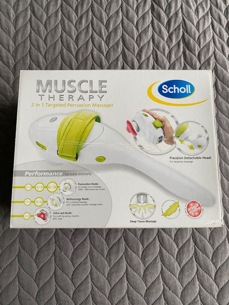 Scholl Muscle Therapy 2-in-1 Percussion Massager – New in Box