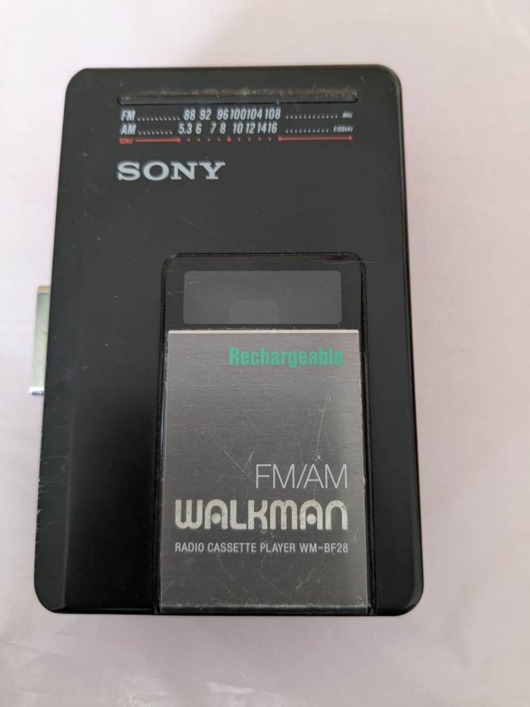 Original Sony Walkman WM-BF28 Stereo FM/AM Radio Cassette Player Rechargeable RADIO WORKS