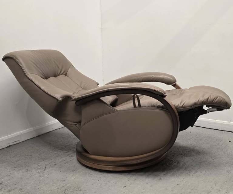 Himolla Rhine Swivel Recliner Leather Chair with Integral Footrest 2103252