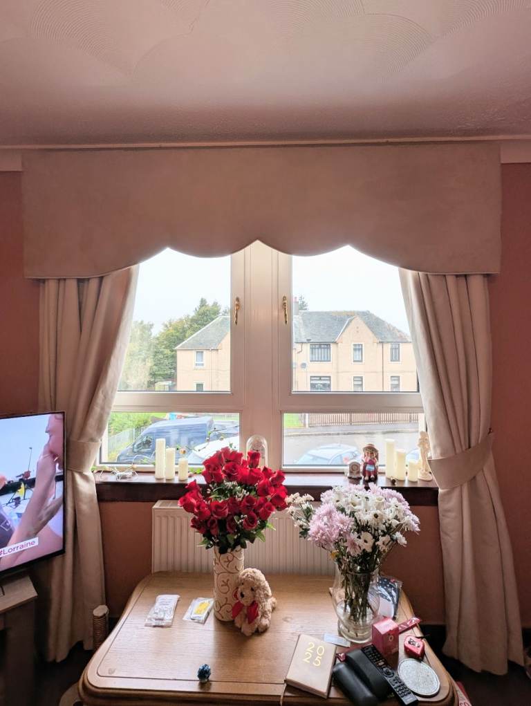 Custom Made Curtains with Pelmet – Neutral Cream – £70