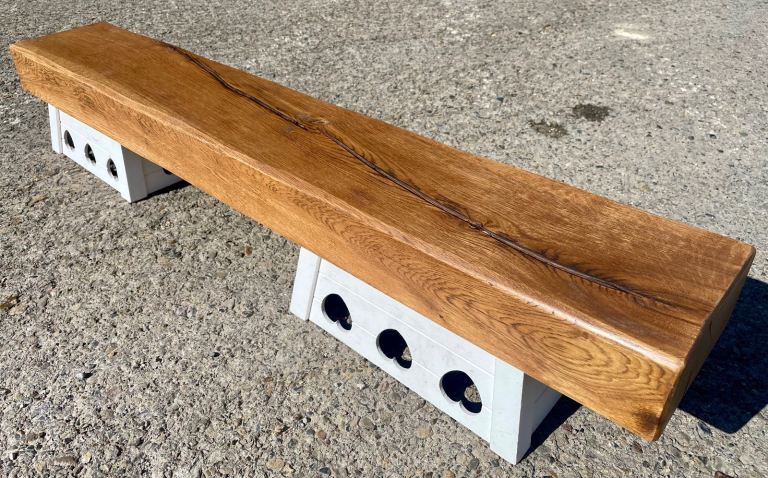 French Reclaimed Solid Oak Fireplace Stove Woodburner Mantle Beams