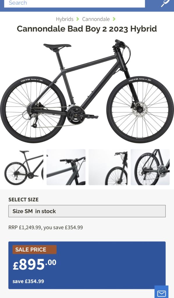 image for Cannondale Bad Boy 2  Hybrid