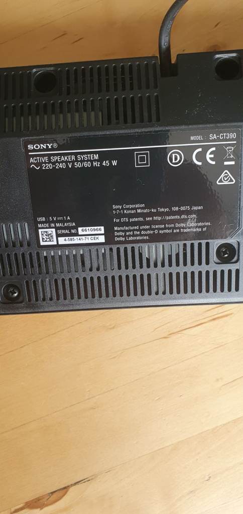 Sony soundbar system SACT390