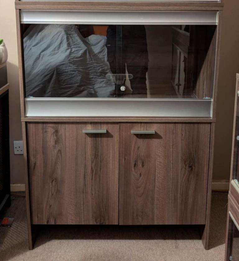 Vivexotic Viva+ Terrestrial Vivarium - Medium Walnut with cabinet