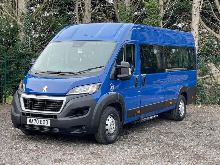2020 Peugeot Boxer 440 L4H2 17 seat Lightweight NON-D1 minibus w/full ramp, sensors, ULEZ. Minibu...