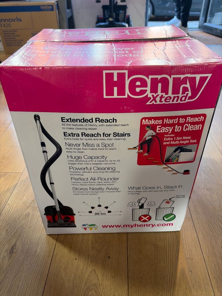New Henry Xtend Vacuum Cleaner - Extended Reach, Powerful Cleaning