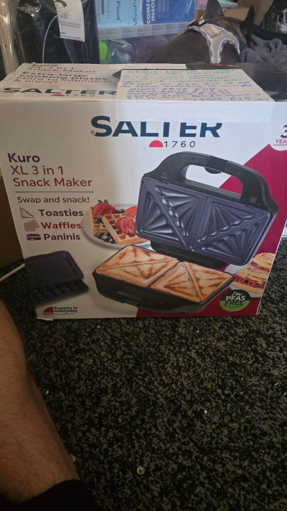 Salter Kuro XL 3 in 1 Snack Maker - New, Boxed