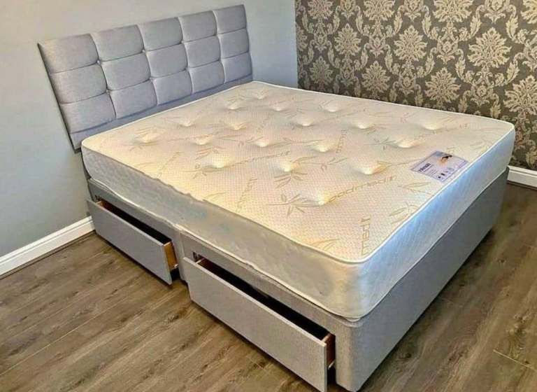 XMAS OFFER | Divan Double (Single / King Size) Bed+Mattress CLEARANCE SALE ON BEDS WITH MATTRESSES