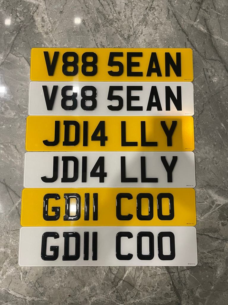 2D number plates 