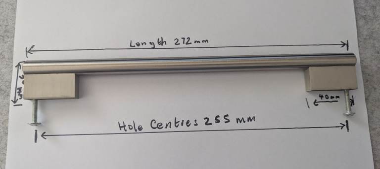 19 x Solid Steel Kitchen Cabinet/Drawer Handles - Brushed Nickel Effect