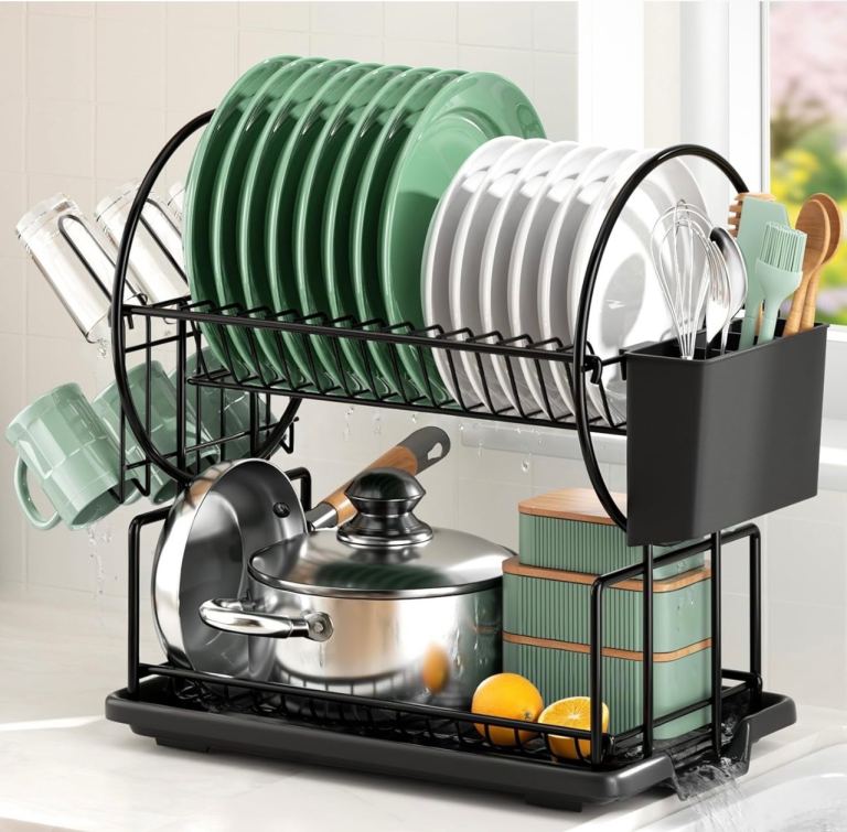 Dish drying rack and under sink storage