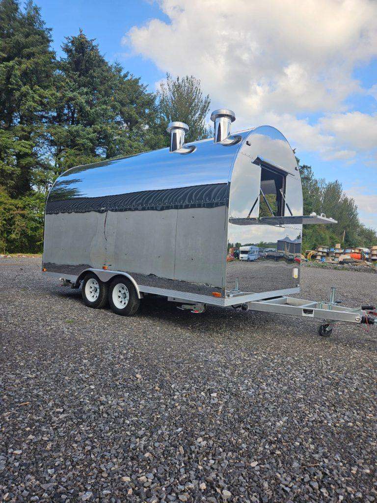 Dessert trailer for sale, designed for professional catering and mobile dessert service.
