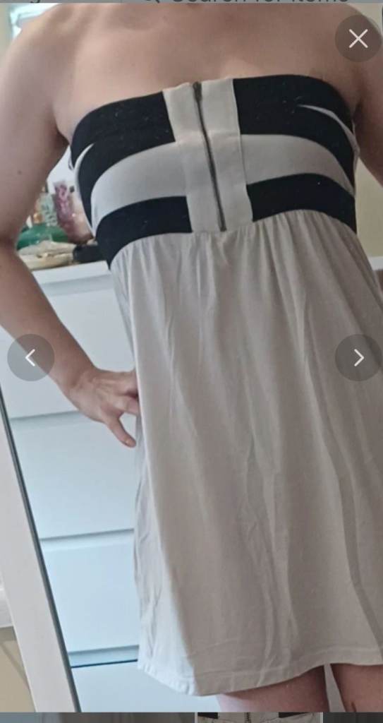 Zara Strapless Dress/Long Top - Pastel Pink, Size M/S