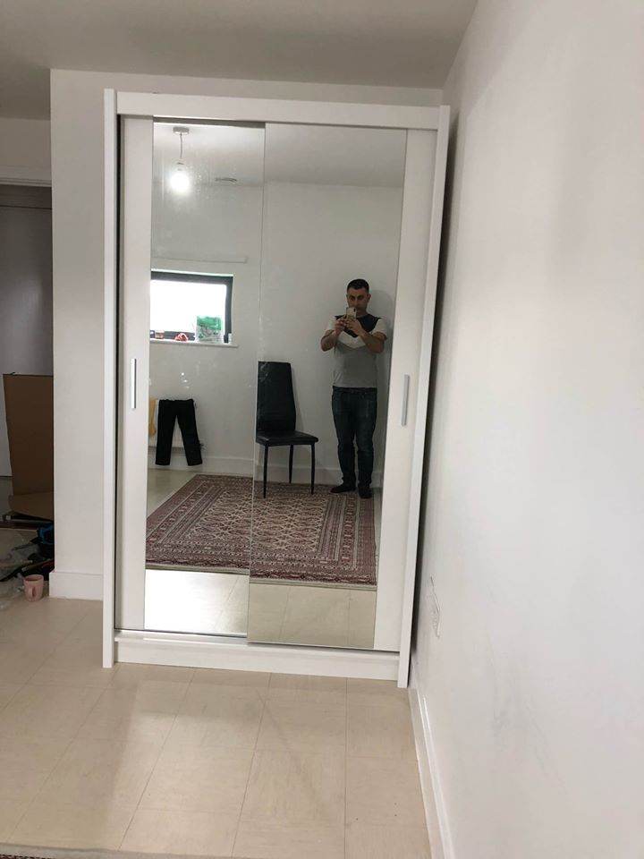 Premium New 3Door 2Door Sliding Mirror Wardrobes With Shelf & Rails
