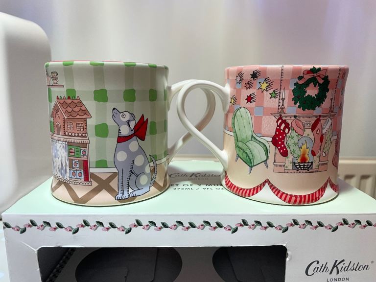 Cath Kidston Dolls House Set of 2 Mollie Mugs