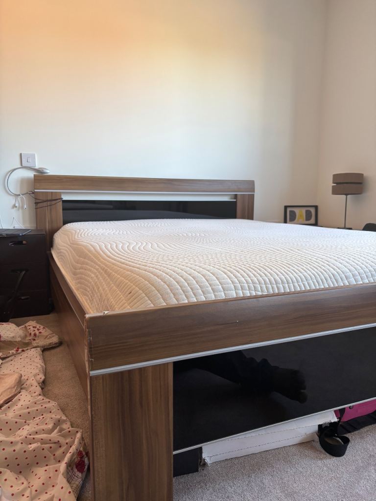 King size bed and mattress 