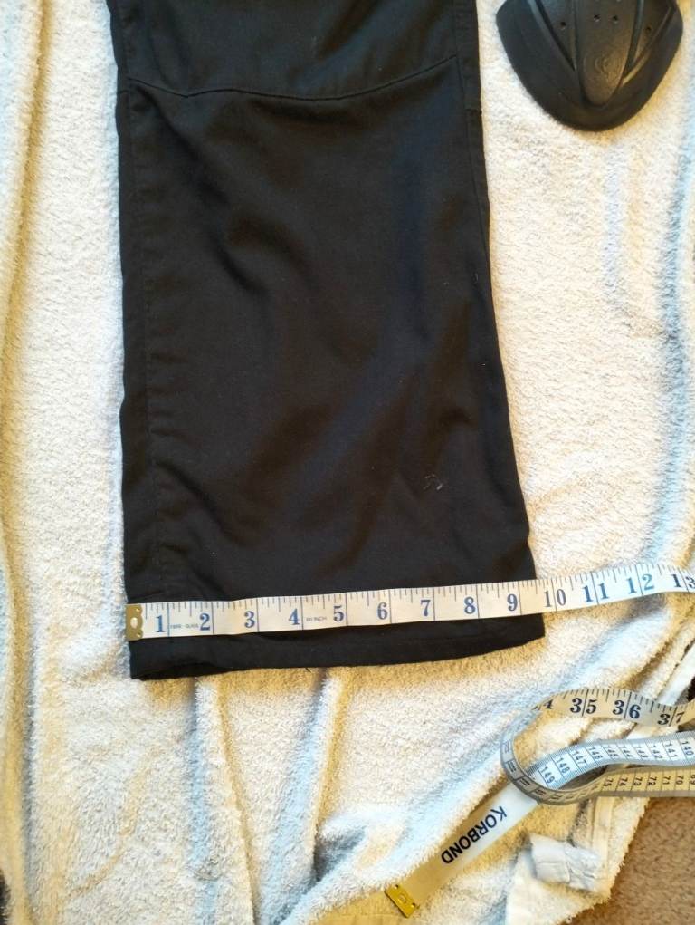 Route One DNM001 Mens Motorcycle Cargo Jeans Armoured Black Kevlar 34" Reg 31" Leg