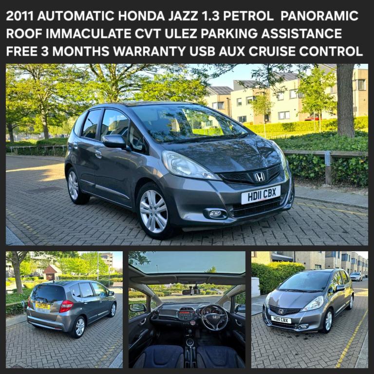 2011 Honda Jazz AUTOMATIC1.3 i-VTEC PETROL CVT FREE 3 MONTHS WARRANTY CHEAPER INSURANCE  HATCHBAC...
