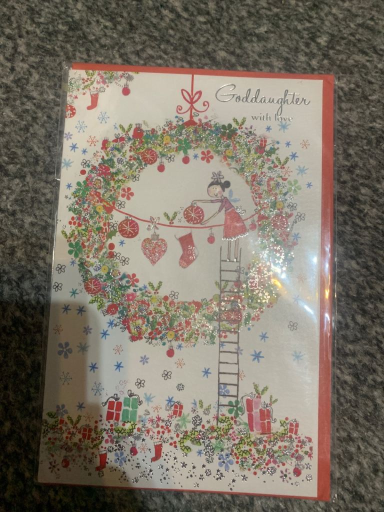 BRAND NEW GODDAUGHTER CHRISTMAS CARD 