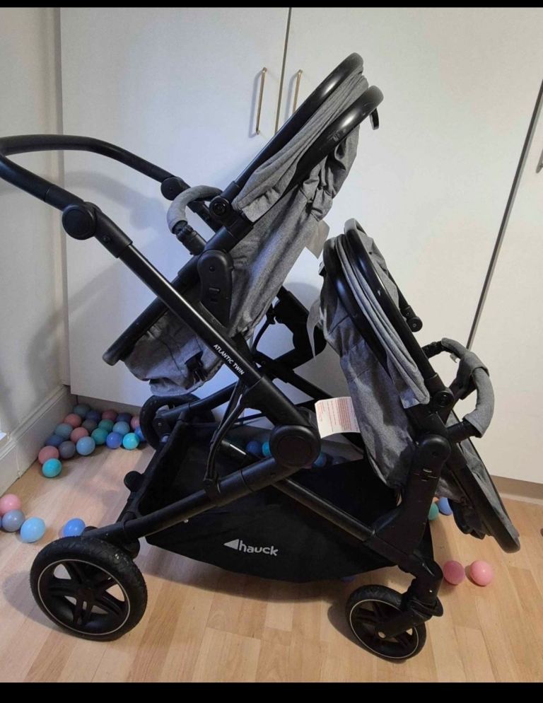 Hauck Double Pushchair - Grey, Good Condition