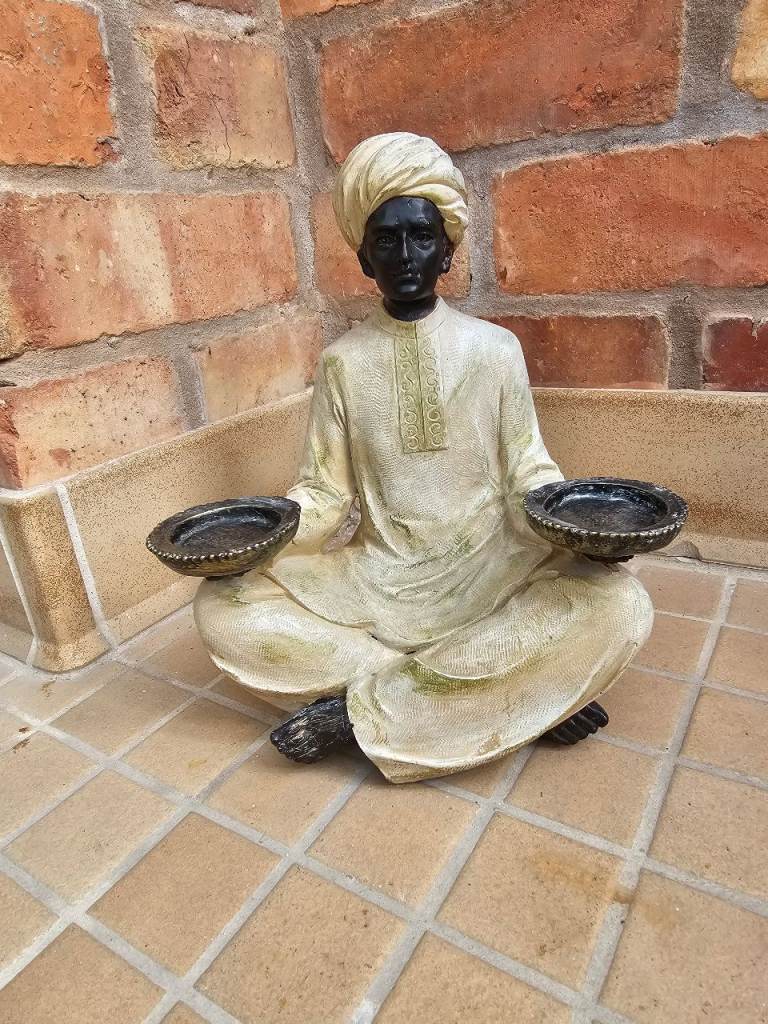 Indian Man Twin Tealight Holder – Very Good Condition