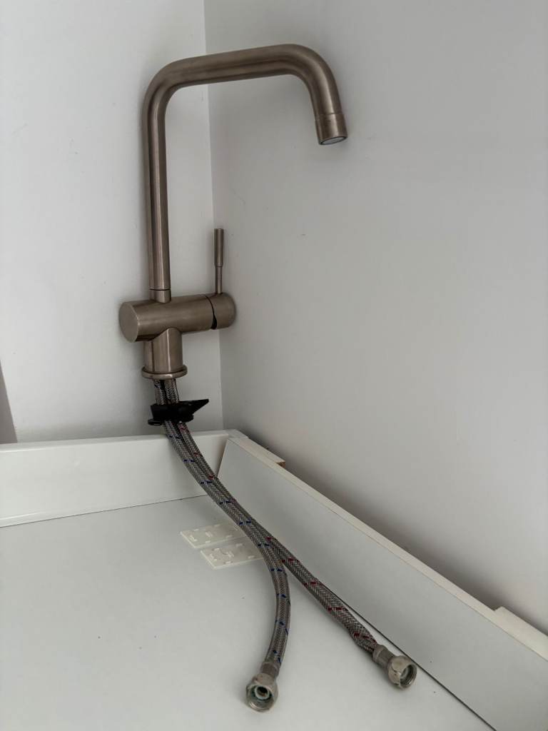 Gessi Oxygen Brushed Stainless Steel Mixer Tap