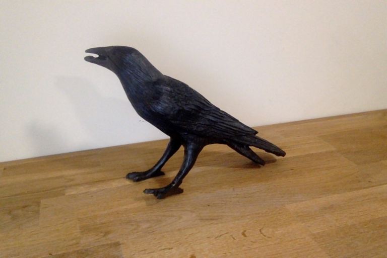 vintage style gothic black crow decor